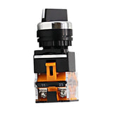 Max Round 22mm Rotary Selector Switch 2 Positions 1 NC + 1 NO Latching 10A