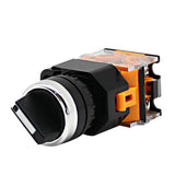 Max Round 22mm Rotary Selector Switch 2 Positions NC + NO Latching 10A