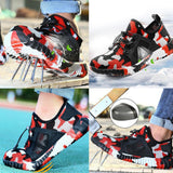 Max camouflage color safety work shoes Camouflage Red 44