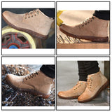 Max 1 Pair High Labor Insurance Shoes Men Steel Head Anti-slip Electric Welder 38 yellow