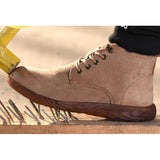Max 1 Pair High Labor Insurance Shoes Men Steel Head Anti-slip Electric Welder 45 yellow