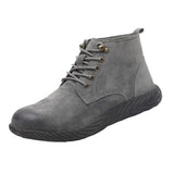 Max 1 Pair High Labor Insurance Shoes Men Steel Head Anti-slip Electric Welder 40 gray