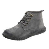 Max 1 Pair High Labor Insurance Shoes Men Steel Head Anti-slip Electric Welder 40 gray