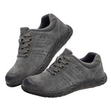 Max Labor Insurance Shoes Steel Head Anti-smash Stab-resistant Welder Work Shoes 43 gray