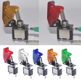 Max Rocker Toggle Switch Truck Illuminated Switch w/ Cover 12V20A Waterproof red