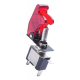 Max Rocker Toggle Switch Truck Illuminated Switch w/ Cover 12V20A Waterproof red