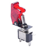 Max Rocker Toggle Switch Truck Illuminated Switch w/ Cover 12V20A Waterproof red