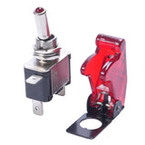 Max Rocker Toggle Switch Truck Illuminated Switch w/ Cover 12V20A Waterproof red
