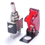 Max Rocker Toggle Switch Truck Illuminated Switch w/ Cover 12V20A Waterproof red