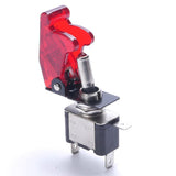 Max Rocker Toggle Switch Truck Illuminated Switch w/ Cover 12V20A Waterproof red