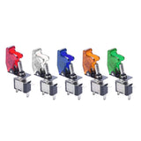Max Rocker Toggle Switch Truck Illuminated Switch w/ Cover 12V20A Waterproof red