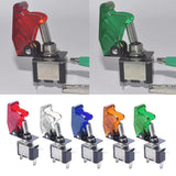 Max Rocker Toggle Switch Truck Illuminated Switch w/ Cover 12V20A Waterproof red