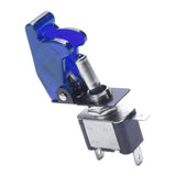 Max Rocker Toggle Switch Truck Illuminated Switch w/ Cover 12V20A Waterproof blue