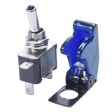 Max Rocker Toggle Switch Truck Illuminated Switch w/ Cover 12V20A Waterproof blue