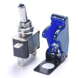 Max Rocker Toggle Switch Truck Illuminated Switch w/ Cover 12V20A Waterproof blue
