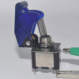 Max Rocker Toggle Switch Truck Illuminated Switch w/ Cover 12V20A Waterproof blue