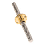 Max 1pc Stainless Steel 3D Printer Accs Lead Screw Rod Copper T8-D8 2-150mm