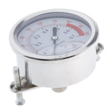 Maxbell Pressure Gauge, Stainless Steel Case, Liquid Filled, Back Mount 0-100psi