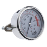 Maxbell Pressure Gauge, Stainless Steel Case, Liquid Filled, Back Mount 0-100psi