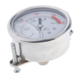 Maxbell Pressure Gauge, Stainless Steel Case, Liquid Filled, Back Mount 0-300psi
