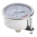 Maxbell Pressure Gauge, Stainless Steel Case, Liquid Filled, Back Mount 0-300psi