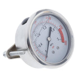 Maxbell Pressure Gauge, Stainless Steel Case, Liquid Filled, Back Mount 0-300psi