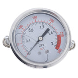 Maxbell Pressure Gauge, Stainless Steel Case, Liquid Filled, Back Mount 0-300psi