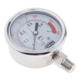 Maxbell Radial Pressure Gauge Air Water Oil Pressure Gauge Hydraulic 1 / 4G 1MPa
