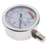 Maxbell Radial Pressure Gauge Air Water Oil Pressure Gauge Hydraulic 1 / 4G 2.5MPa