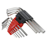 Maxbell 9pcs L-shaped Hexagonal Safety Hand Wrench Screwdriver Flat Head End Extra Long