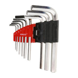 Maxbell 9pcs L-shaped Hexagonal Safety Hand Wrench Screwdriver Flat Head End Extra Long