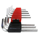 Maxbell 9pcs L-shaped Hexagonal Safety Hand Wrench Screwdriver Flat Head End Extra Long