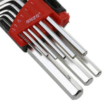 Maxbell 9pcs L-shaped Hexagonal Safety Hand Wrench Screwdriver Flat Head End Extra Long