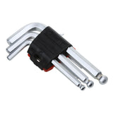 Maxbell 9pcs L-shaped Hexagonal Safety Hand Wrench Screwdriver Ball End Extra Long