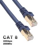 Maxbell 1x CAT8 Ethernet Patch Cable Internet Network Cable with RJ45 Connector 20m