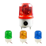 Maxbell 1pc LED Rotary Warning Light AC220V Rotating Emergency Lighting Alarm 110db red