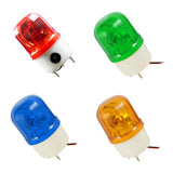 Maxbell 1pc LED Rotary Warning Light AC220V Rotating Emergency Lighting Alarm 110db red