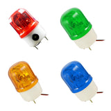 Maxbell 1pc LED Rotary Warning Light AC220V Rotating Emergency Lighting Alarm 110db red