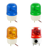 Maxbell 1pc LED Rotary Warning Light AC220V Rotating Emergency Lighting Alarm 110db red