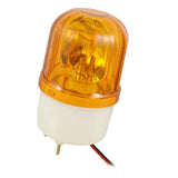 Maxbell 1pc LED Rotary Warning Light AC220V Rotating Emergency Lighting Alarm 110db yellow