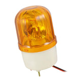 Maxbell 1pc LED Rotary Warning Light AC220V Rotating Emergency Lighting Alarm 110db yellow