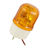 Maxbell 1pc LED Rotary Warning Light AC220V Rotating Emergency Lighting Alarm 110db yellow