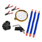 Maxbell 3 Helping Hands Soldering Stations Desk Clamp Set w/ Magnifying Lens