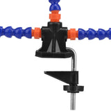 Maxbell 5 Helping Hands Soldering Stations Desk Clamp Set w/ Magnifying Lens