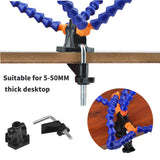 Maxbell 5 Helping Hands Soldering Stations Desk Clamp Set w/ Magnifying Lens