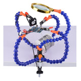 Maxbell 5 Arms Soldering Stations Desk Clamp Set w/ Magnifying Lens