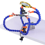 Maxbell 5 Arms Soldering Stations Desk Clamp Set w/ Magnifying Lens