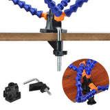 Maxbell 5 Arms Soldering Stations Desk Clamp Set w/ Magnifying Lens