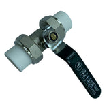 Maxbell Copper Valve Double Head Live Joint PPR Iron Ball Valve Connector A