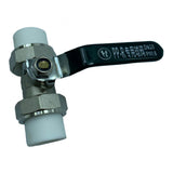 Maxbell Copper Valve Double Head Live Joint PPR Iron Ball Valve Connector A
